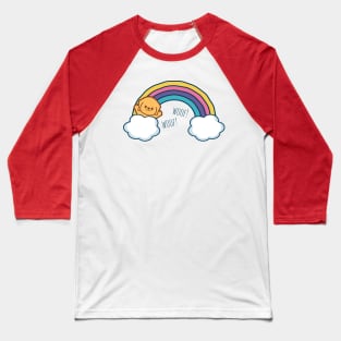 Rainbow with golden retriever Baseball T-Shirt